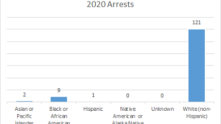 Arrest data by ethnicity 2019